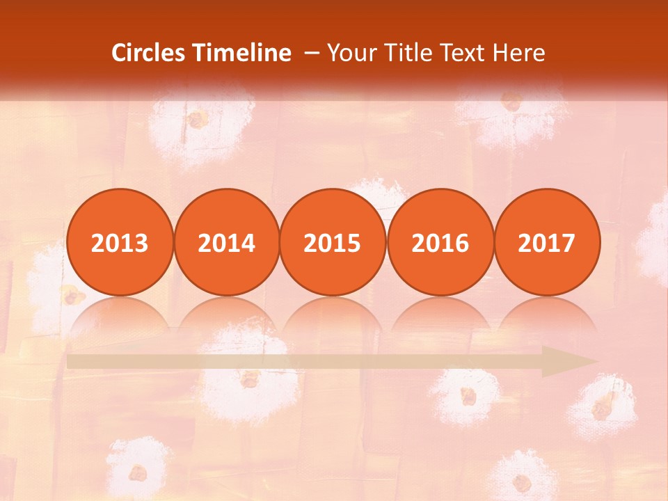 An Orange And Yellow Background With White Flowers PowerPoint Template