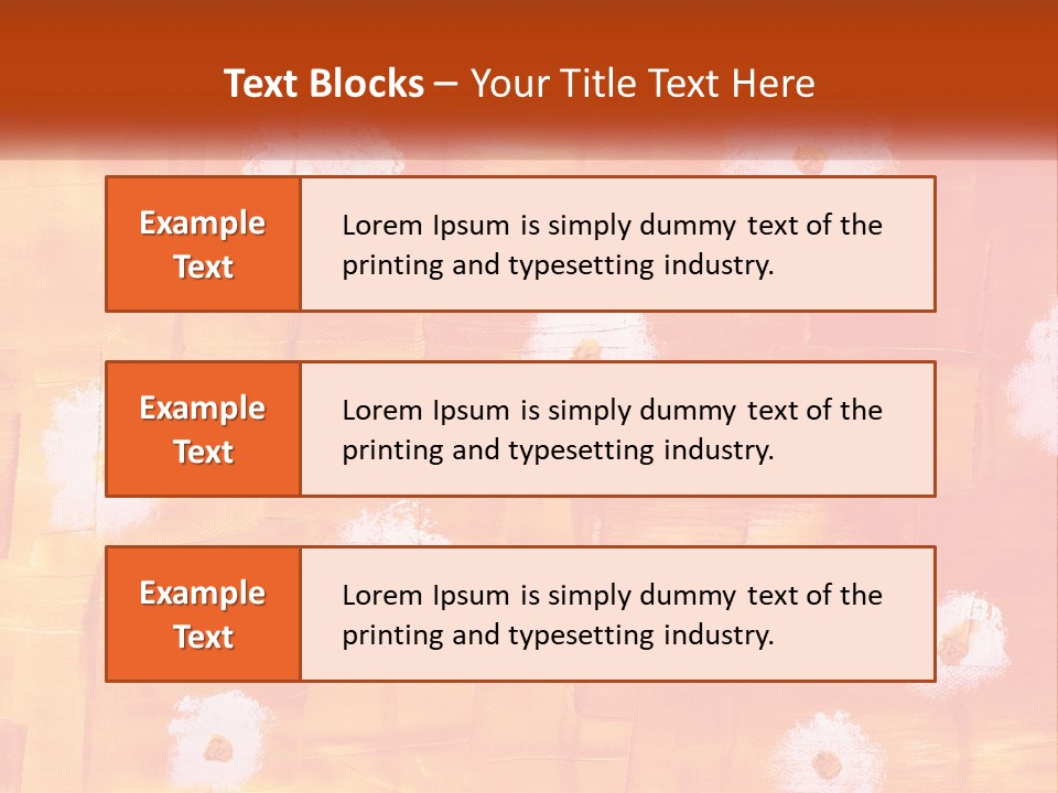 An Orange And Yellow Background With White Flowers PowerPoint Template