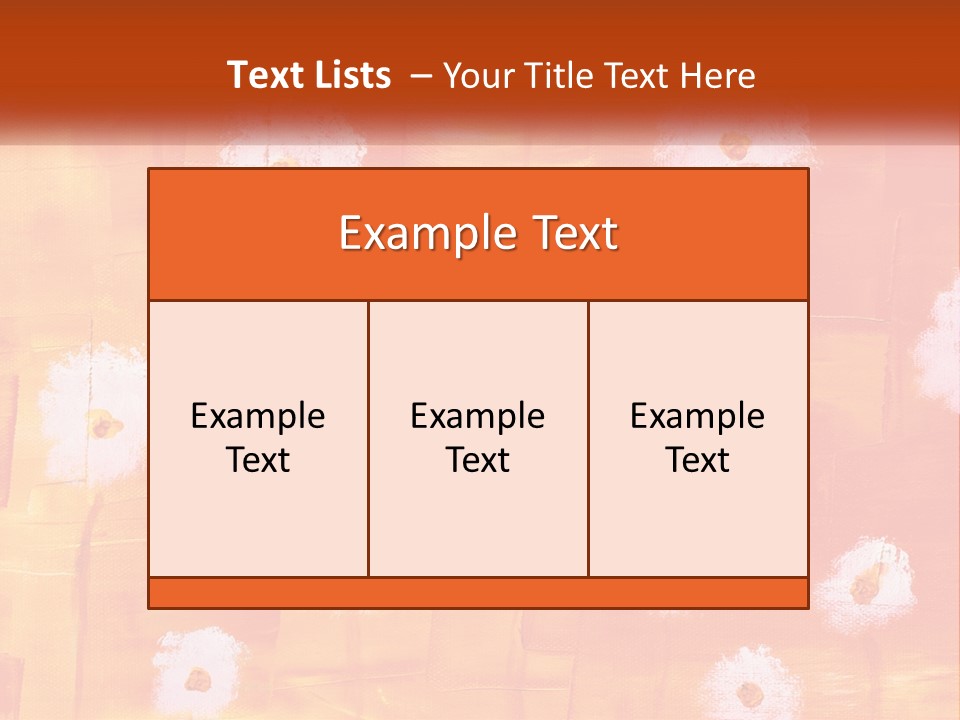 An Orange And Yellow Background With White Flowers PowerPoint Template