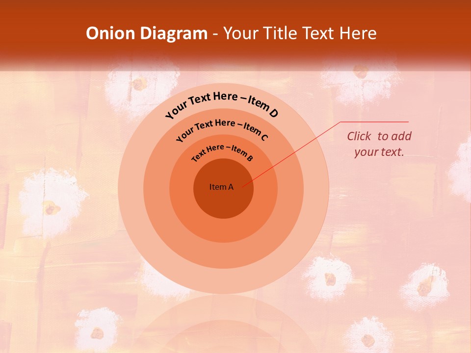 An Orange And Yellow Background With White Flowers PowerPoint Template