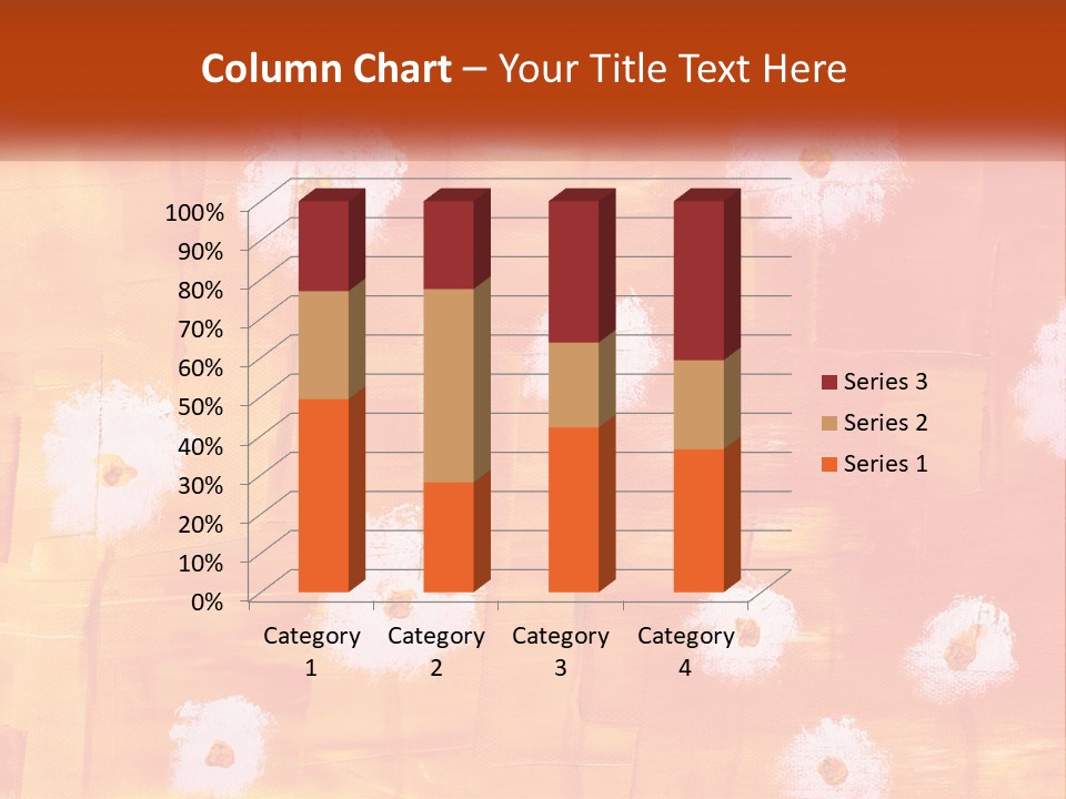 An Orange And Yellow Background With White Flowers PowerPoint Template