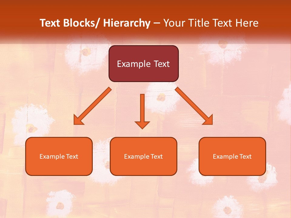 An Orange And Yellow Background With White Flowers PowerPoint Template
