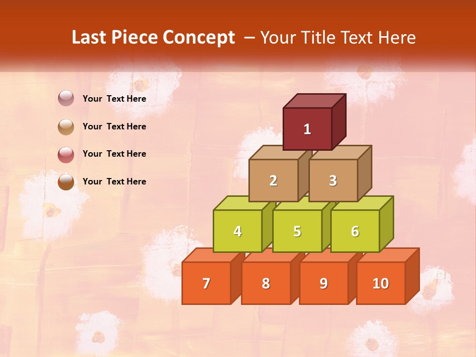 An Orange And Yellow Background With White Flowers PowerPoint Template