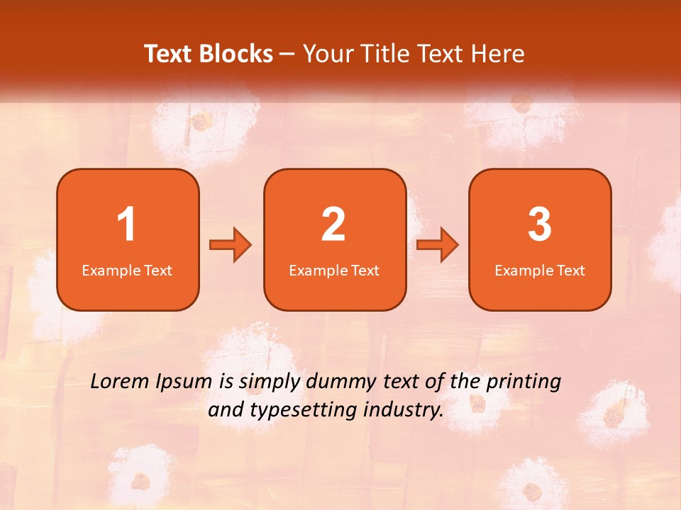 An Orange And Yellow Background With White Flowers PowerPoint Template