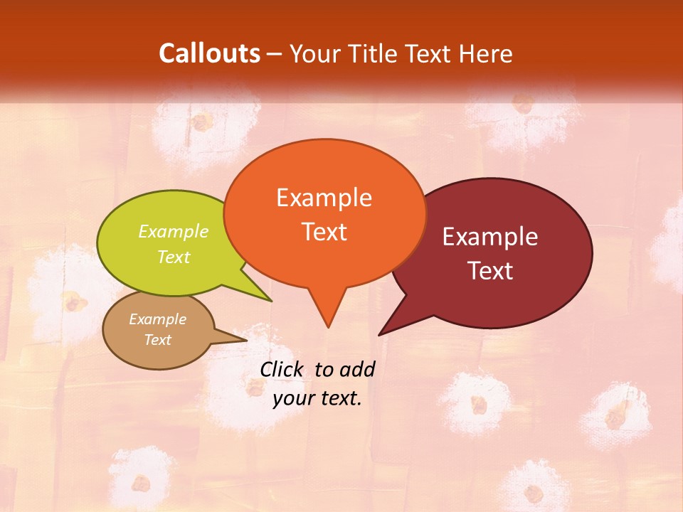 An Orange And Yellow Background With White Flowers PowerPoint Template