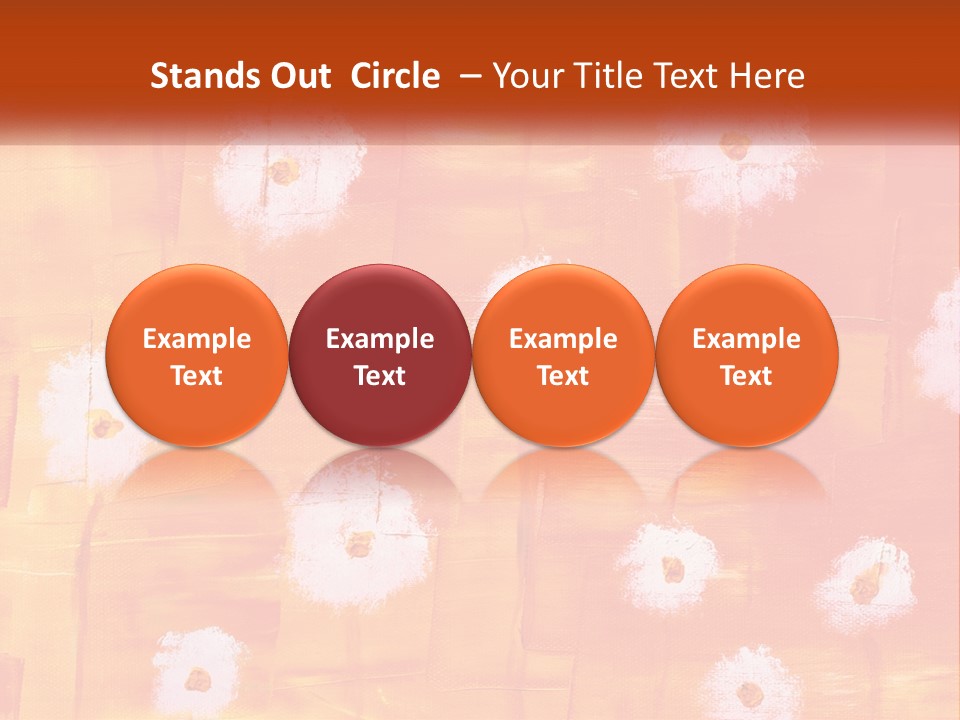 An Orange And Yellow Background With White Flowers PowerPoint Template