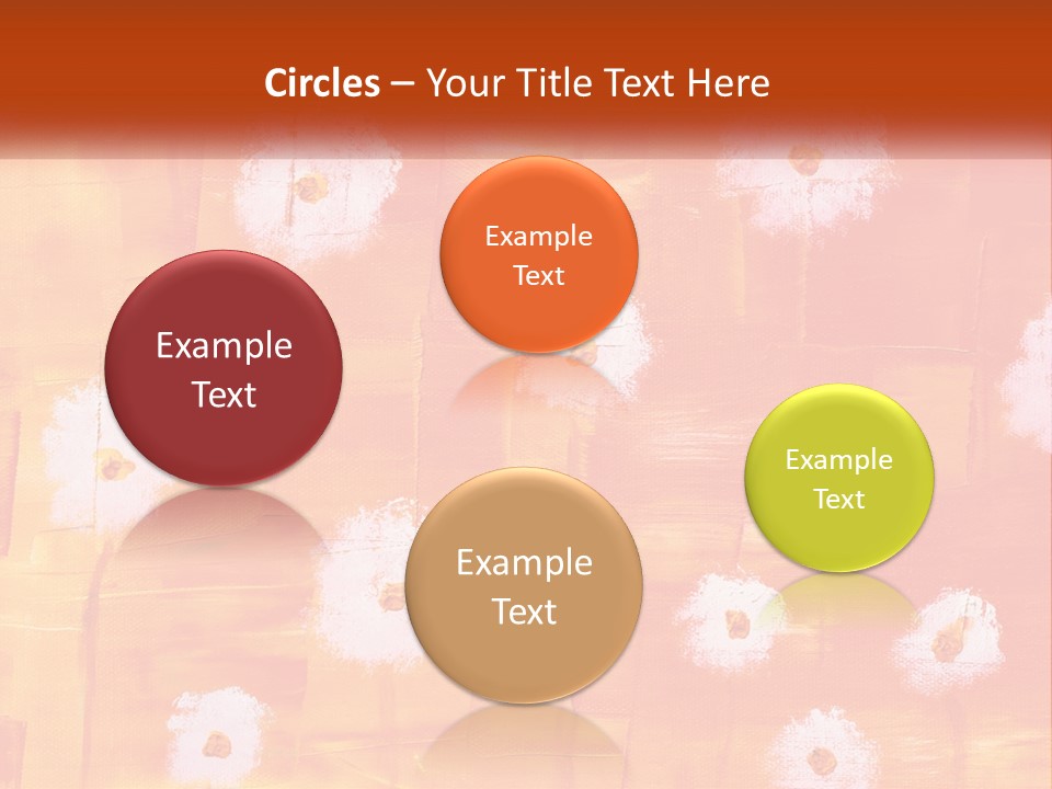 An Orange And Yellow Background With White Flowers PowerPoint Template