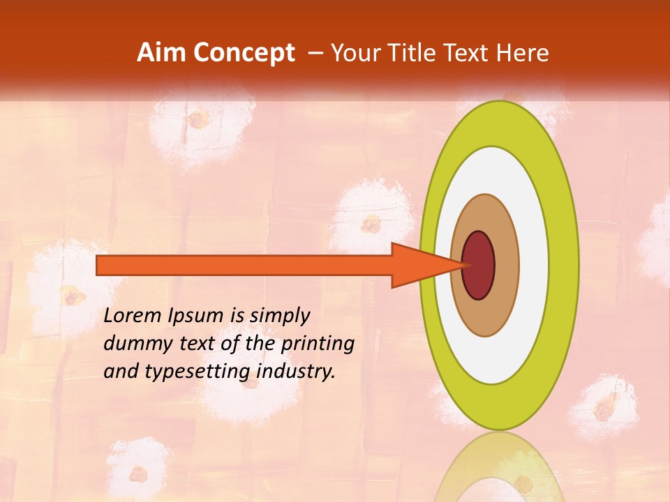 An Orange And Yellow Background With White Flowers PowerPoint Template