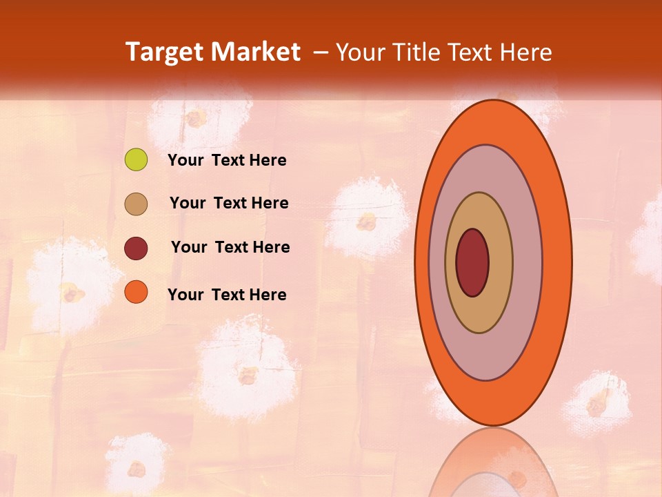 An Orange And Yellow Background With White Flowers PowerPoint Template