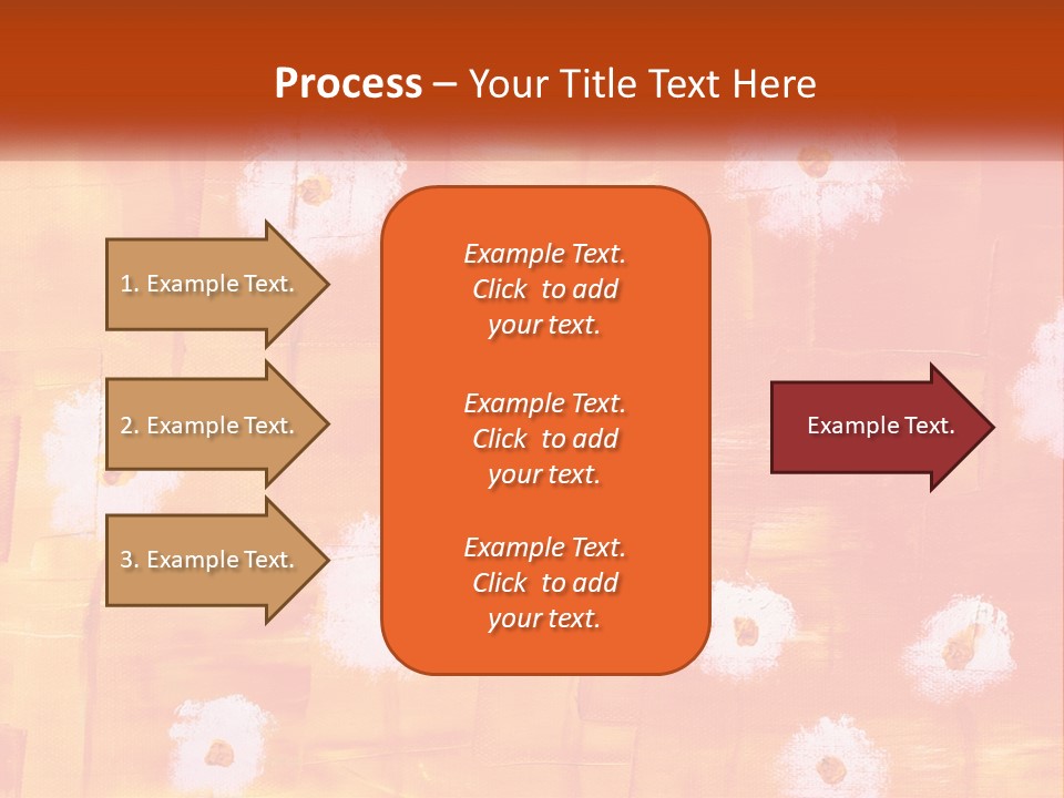 An Orange And Yellow Background With White Flowers PowerPoint Template