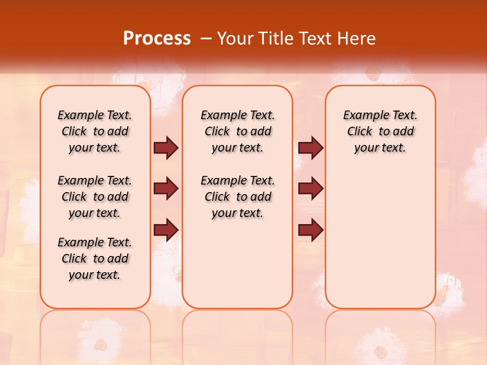 An Orange And Yellow Background With White Flowers PowerPoint Template