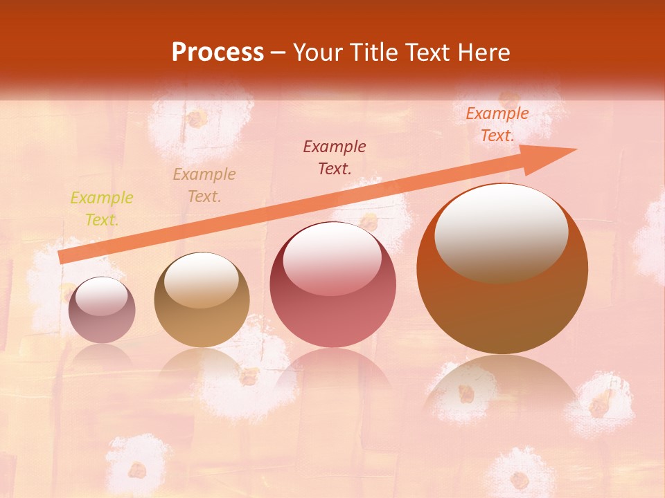 An Orange And Yellow Background With White Flowers PowerPoint Template