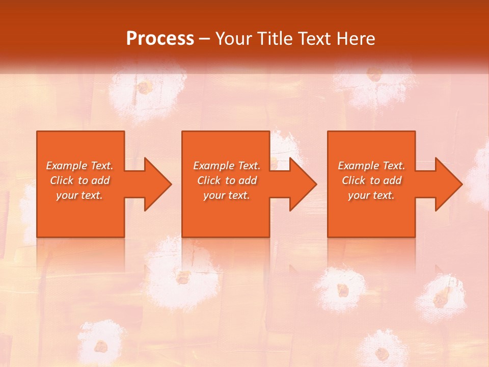 An Orange And Yellow Background With White Flowers PowerPoint Template
