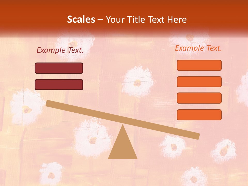 An Orange And Yellow Background With White Flowers PowerPoint Template