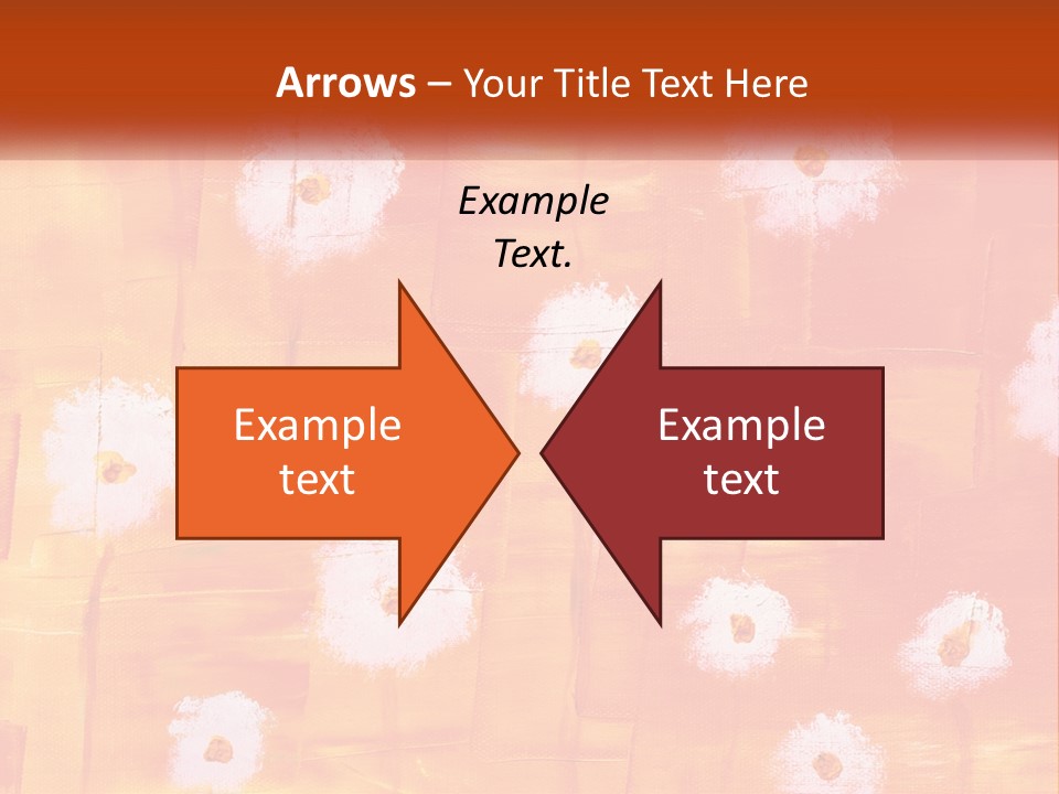 An Orange And Yellow Background With White Flowers PowerPoint Template