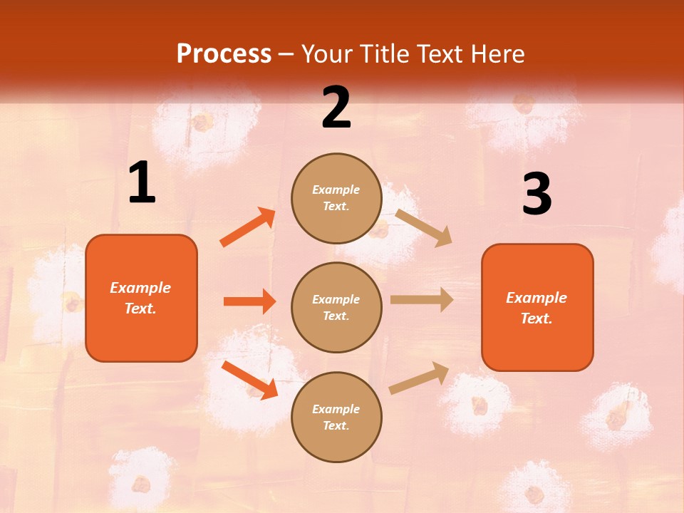 An Orange And Yellow Background With White Flowers PowerPoint Template