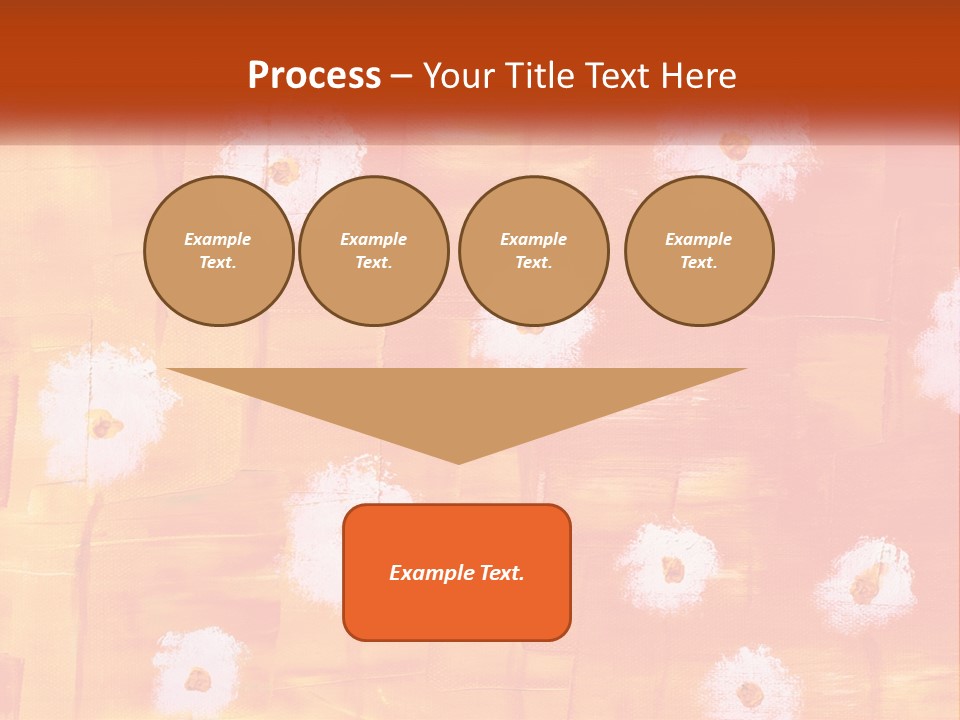 An Orange And Yellow Background With White Flowers PowerPoint Template