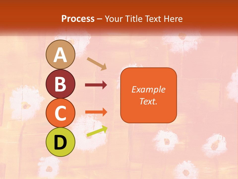 An Orange And Yellow Background With White Flowers PowerPoint Template