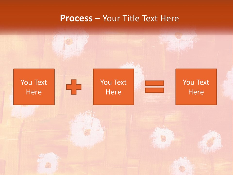 An Orange And Yellow Background With White Flowers PowerPoint Template