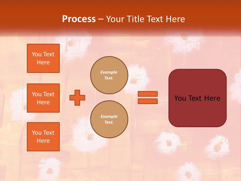 An Orange And Yellow Background With White Flowers PowerPoint Template