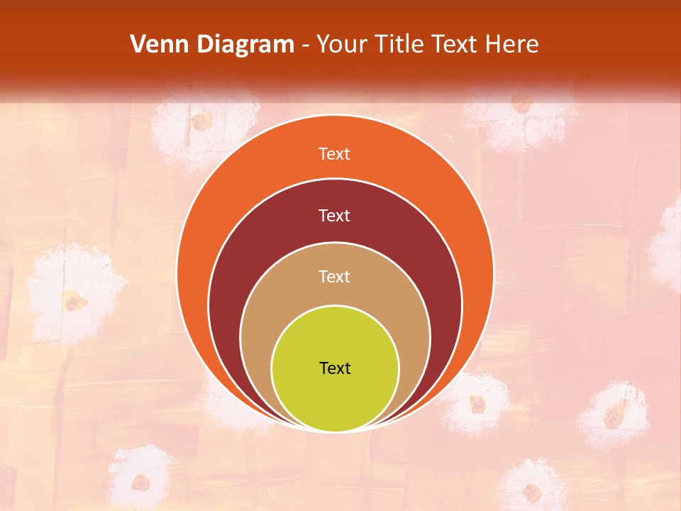 An Orange And Yellow Background With White Flowers PowerPoint Template