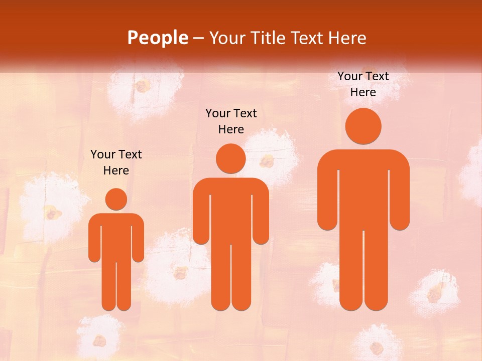 An Orange And Yellow Background With White Flowers PowerPoint Template