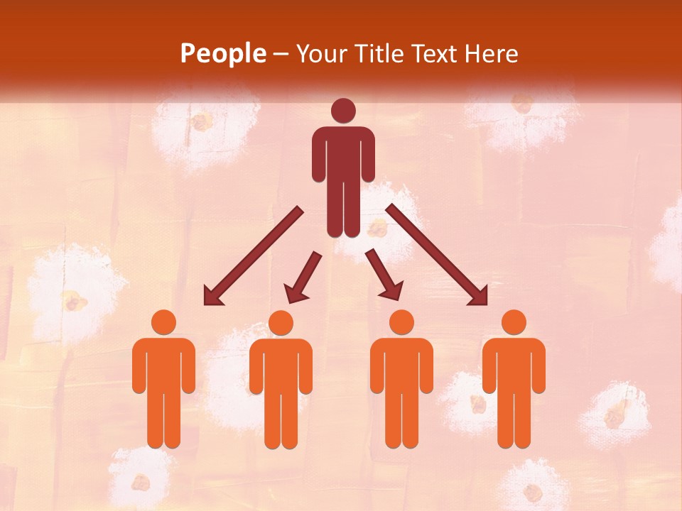 An Orange And Yellow Background With White Flowers PowerPoint Template