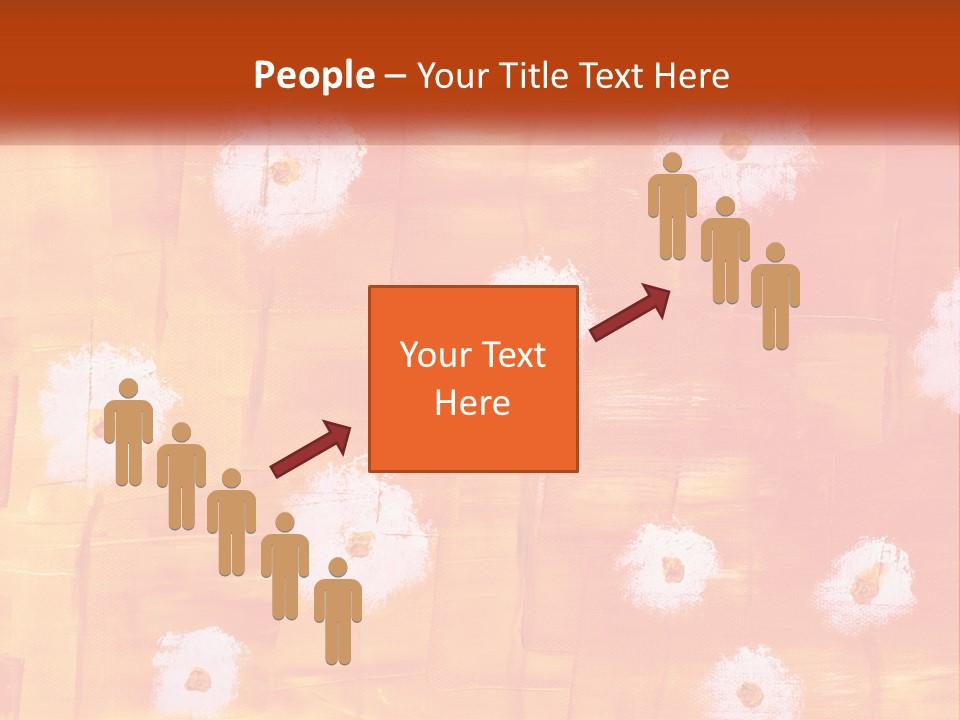 An Orange And Yellow Background With White Flowers PowerPoint Template