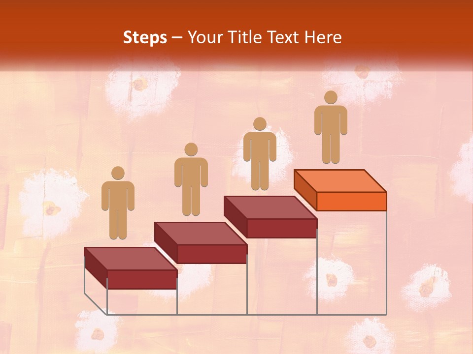 An Orange And Yellow Background With White Flowers PowerPoint Template