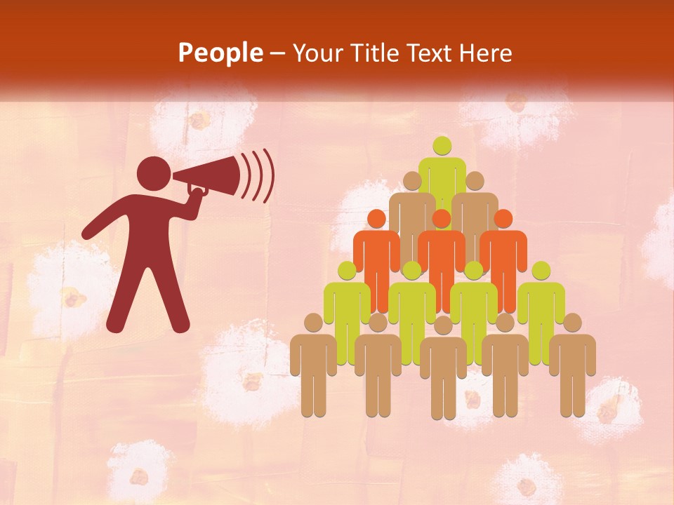 An Orange And Yellow Background With White Flowers PowerPoint Template