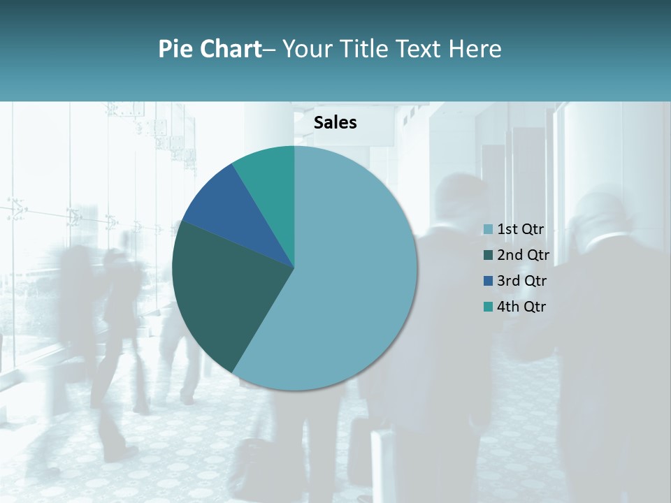 A Group Of People Standing In A Lobby PowerPoint Template
