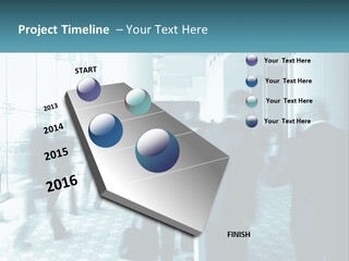 A Group Of People Standing In A Lobby PowerPoint Template