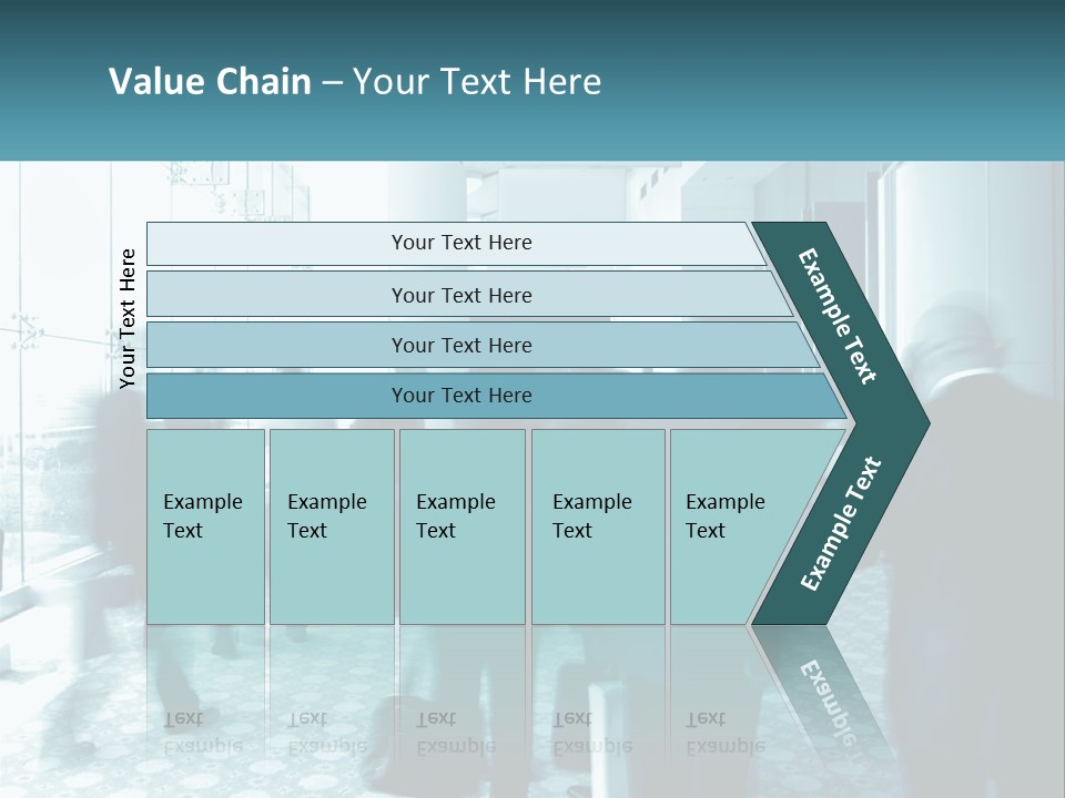 A Group Of People Standing In A Lobby PowerPoint Template