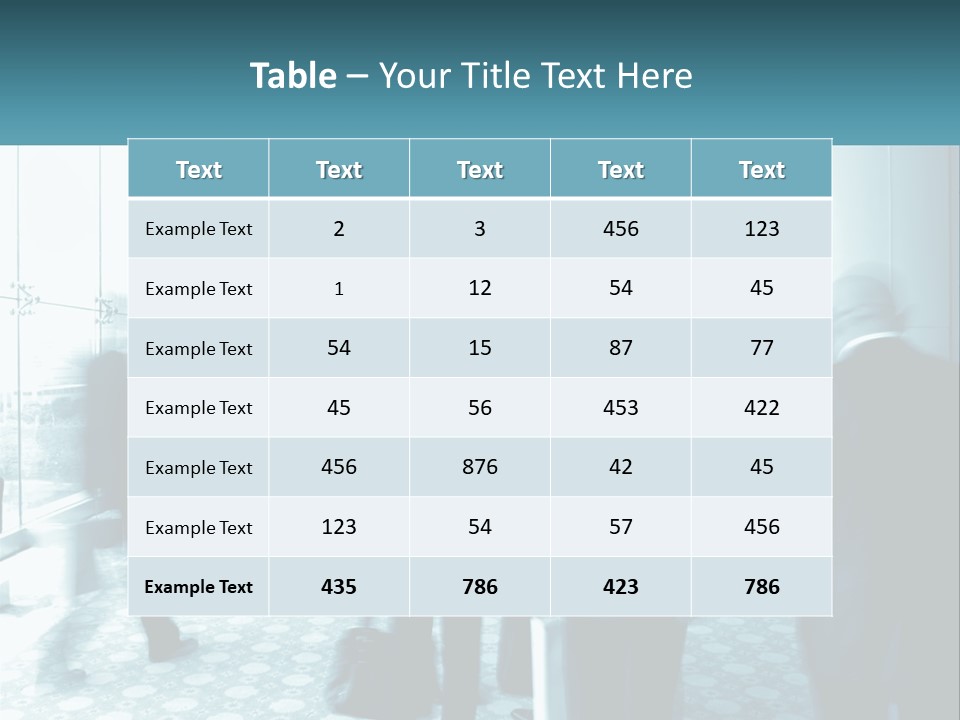 A Group Of People Standing In A Lobby PowerPoint Template