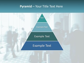 A Group Of People Standing In A Lobby PowerPoint Template