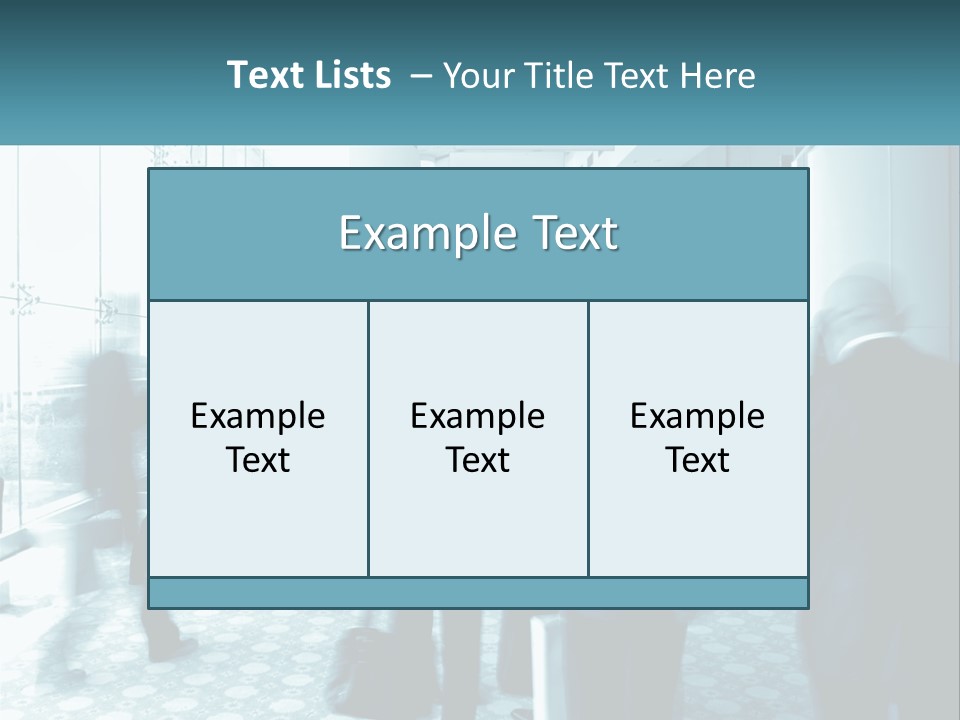 A Group Of People Standing In A Lobby PowerPoint Template