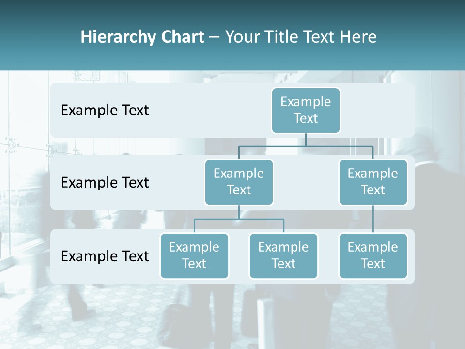 A Group Of People Standing In A Lobby PowerPoint Template