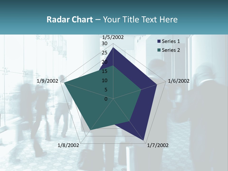 A Group Of People Standing In A Lobby PowerPoint Template