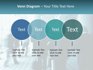 A Group Of People Standing In A Lobby PowerPoint Template