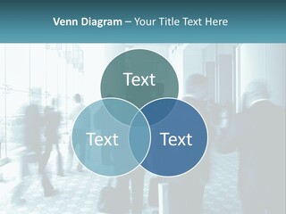 A Group Of People Standing In A Lobby PowerPoint Template