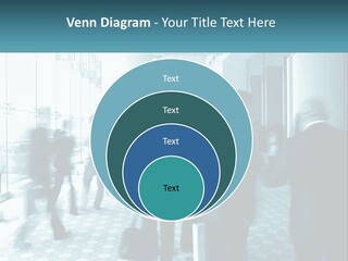 A Group Of People Standing In A Lobby PowerPoint Template