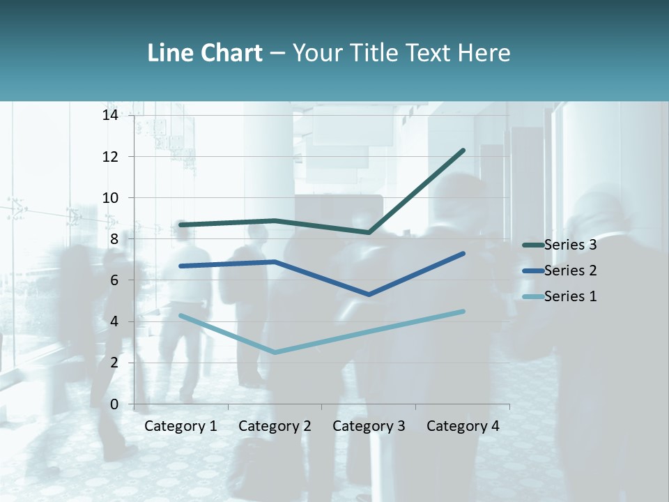 A Group Of People Standing In A Lobby PowerPoint Template