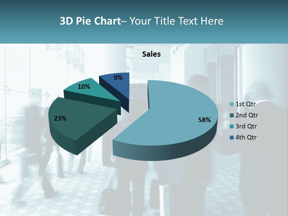 A Group Of People Standing In A Lobby PowerPoint Template