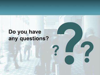 A Group Of People Standing In A Lobby PowerPoint Template