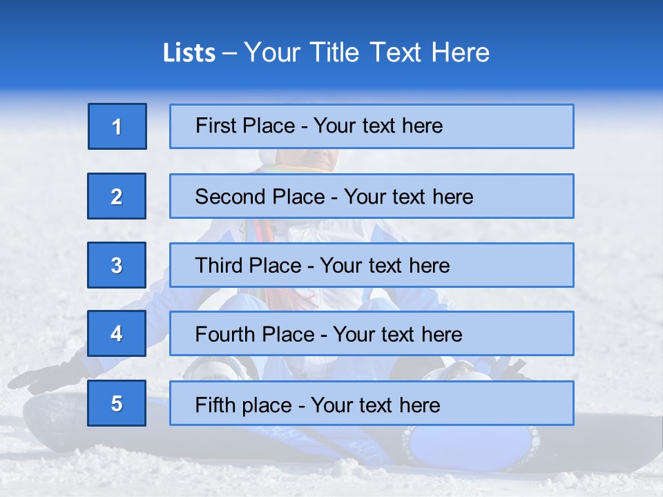 A Woman Sitting In The Snow With A Snowboard PowerPoint Template