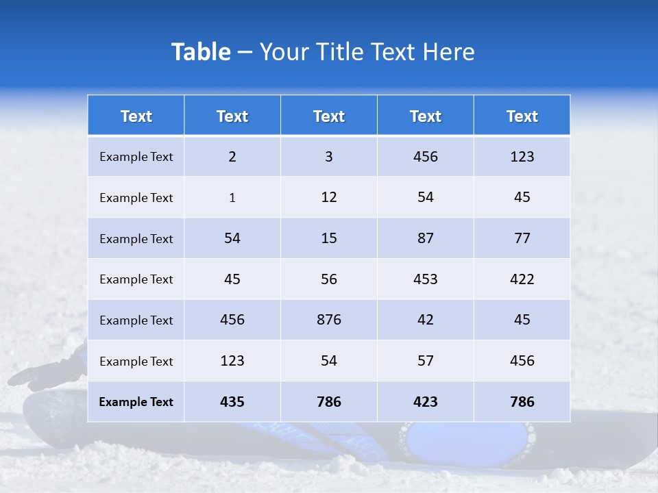 A Woman Sitting In The Snow With A Snowboard PowerPoint Template