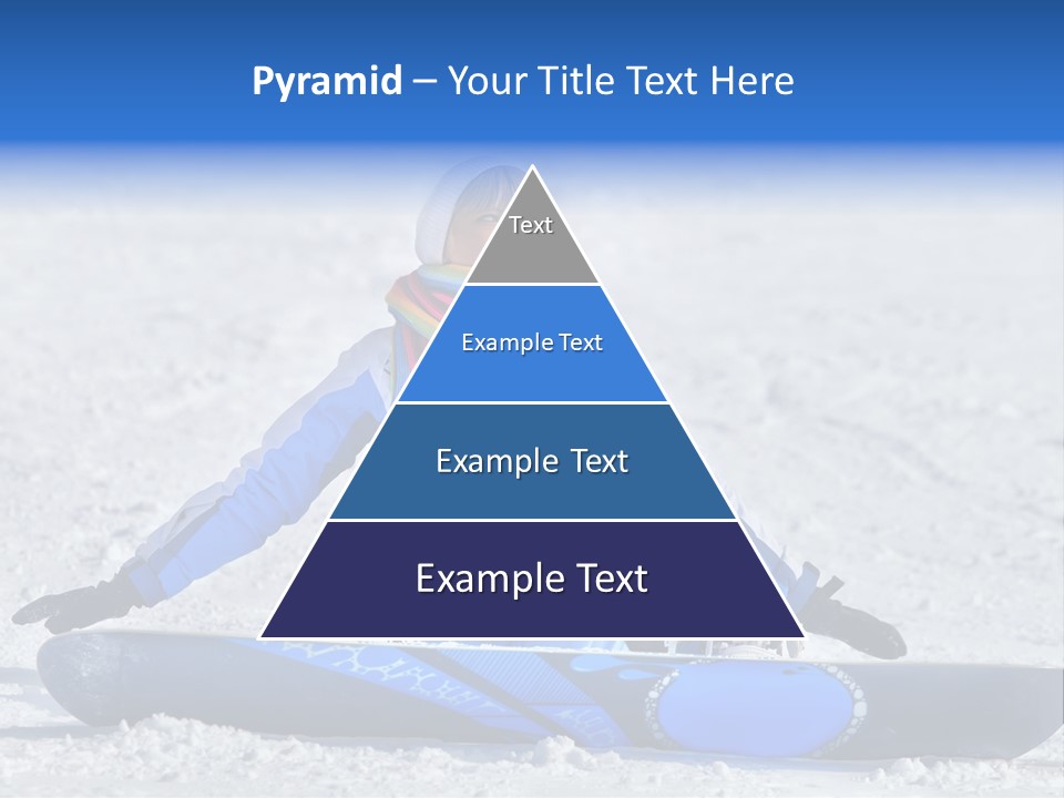 A Woman Sitting In The Snow With A Snowboard PowerPoint Template