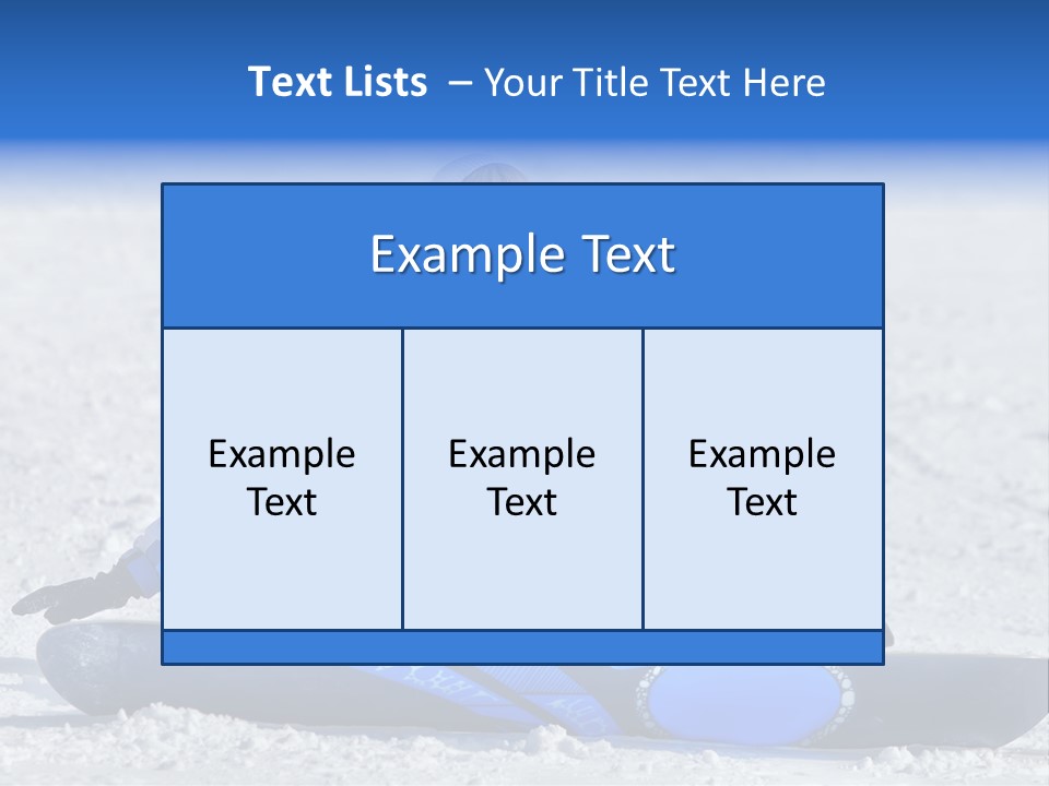 A Woman Sitting In The Snow With A Snowboard PowerPoint Template