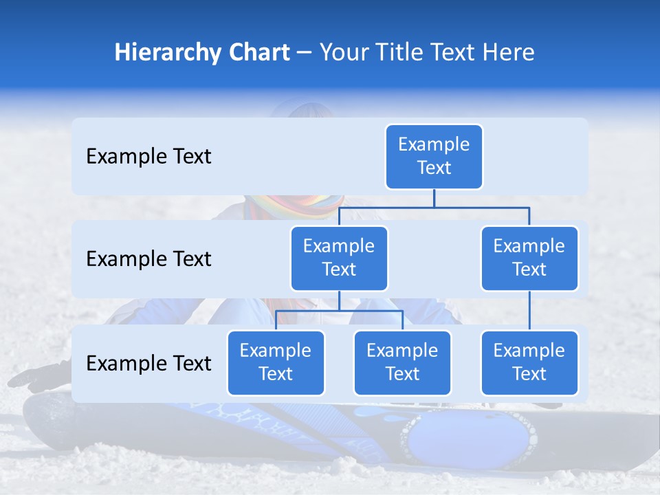 A Woman Sitting In The Snow With A Snowboard PowerPoint Template