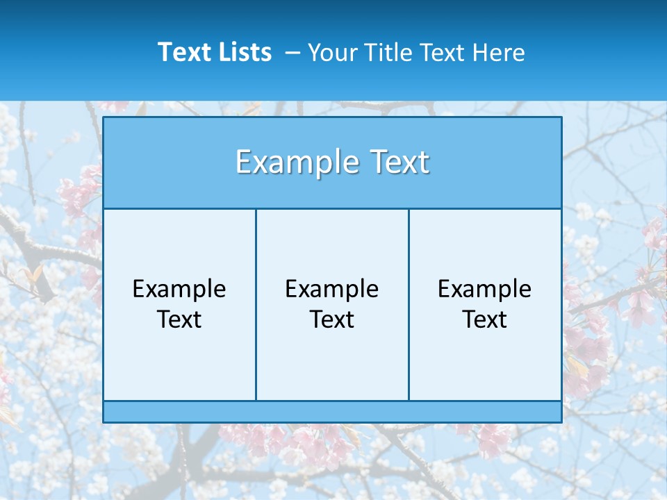 A Tree With Pink Flowers And Blue Sky In The Background PowerPoint Template